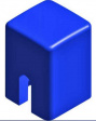 RND 210-00221 Cap blue Square 4.0x4.0x5.5 mm