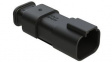 AT04-4P-SR01BLK Crimp Housing, Plug, 2 Rows, 4 Poles, Black