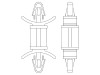 8G818V42457 Дистанц PCB; полиамид 66; Дл: 14,3мм; защелка / защелка; UL94V-0
