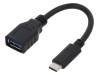 CU0098 Кабель; USB 3.1; гнездо USB A, вилка USB C; 150мм; черный