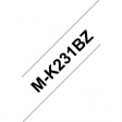 MKE-231BZ Label Tape 12 mm Black on White 8 m