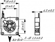 U16LM-9 Радиальный вентилятор, постоянный ток 16 x 16 x 4.5 mm 5 VDC