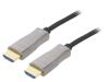 AK-330125-100-S Кабель; HDCP 1.4,HDCP 2.2,HDMI 2.0,оптический; 10м; черный