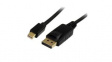 MDP2DPMM1M Video Cable with Latches, Mini DisplayPort Plug - DisplayPort Plug, 3840 x 2160,