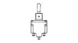 11TL1-8 Toggle Switch, SPDT, Momentary, Screw Te