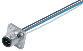 09 3443 00 05, Panel-mount plug, 713 series 5-pole M12, Binder