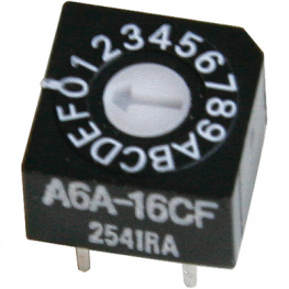 A6A-10CF, PCB coding switch Flat type BCD compl., Omron