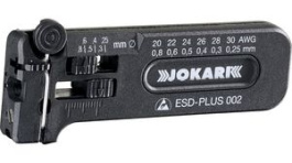 40028, Стриппер; Oпровода: 0,25?0,8мм; Кабель: круглые; ESD; ESD-PLUS, Jokari