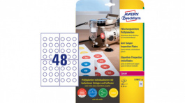 L7805-10, Inspection Plate, 10 sheets/480 labels diam. 20 mm, White, Zweckform