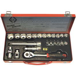 T4656, Socket set 3/8^, 23-pcs, C.K Tools (Carl Kammerling brand)