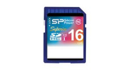 SP016GBSDHCU3V10, Memory Card, 16GB, SDHC, 90MB/s, 45MB/s, Silicon Power