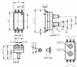 XFDM-050KPDSR, Pressure sensor 0...50 kPa, Fujikura