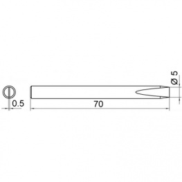 S36, Soldering tip Chisel shaped 5.0 mm, Weller