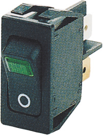 1555.3108, ROCKER; DPST; Положения:2; OFF-ON; 16A/250ВAC; черный; IP40; 100мОм, Marquardt