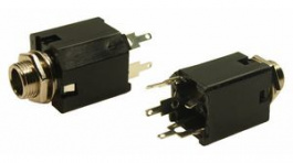 FM6704, Phone Audio Connector Jack, Vertical, 6.35 mm, 3 Poles, Cliff