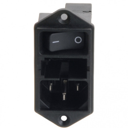 DD11.0121.1111, Разъем: питания AC; гнездо; "папа"; 10А; 250ВAC; IEC 60320, Schurter