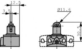XCKD2102P16, Концевой выключатель; металлический ролик O11,6мм; NO + NC; 10А, Telemecanique Sensors