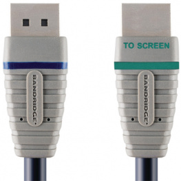 BCL2702, DisplayPort - HDMI cable 2 m Blue, Bandridge