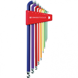 PB 2212.LH-10 RB, Hex L-Key Set 100° Angled 1.5-2-2.5-3-4-5-6-8-10, PB Swiss Tools