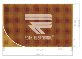 RE200-HP, Лабораторная карта Феноловая плотная бумага FR2, Roth Elektronik