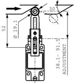 GLAC01A2B, Концевой выключатель; NO + NC; 6А; макс.600ВAC; макс.250ВDC; M20, Honeywell