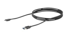 USB3AUB2MS, Charging Cable USB-A Plug - USB Micro-B Plug 2m USB 3.0 Black, StarTech.com