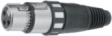 NC3FXCC XLR cable socket, 3 Poles XCC Soldering Connection Black / Silver