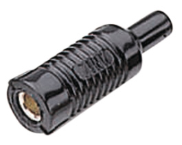 001 16009 410004, Adapter plug series 001 diam. 2 mm / diam. 4 mm Black, Buschel