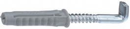 SX 6X30 WH K NV [8 шт], Nylon dowel plug + hook SX6 6 x 30 mm PU=8 ST, Fischerwerke