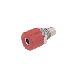 2,6 MM ROT ZWERG-BUCHSE, Panel Socket, red, Donau