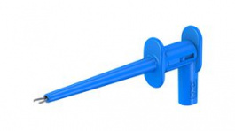 65.9187-23, Щуп-зажим; "крокодил"; 1А; синий; 300В; 2мм; Длина: 75мм, Staubli (former Multi-Contact )