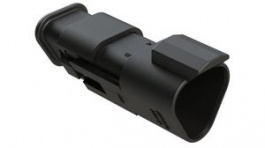 AT04-3P-SR01BLK, Crimp Housing, Plug, 2 Rows, 3 Poles, Black, Amphenol