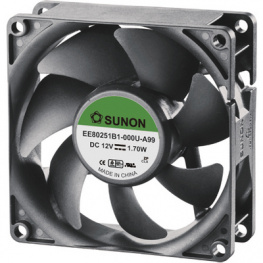 EE80251B1-000U-A99, Вентилятор: DC; осевой; 12ВDC; 80x80x25мм; 69,7м3/ч; 33дБА; 28AWG, Sunon