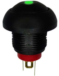 RND 210-00653, Illuminated Pushbutton Switch, Green, IP67, OFF-(ON), RND Components