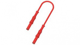 RND 350-00086, Safety Test Lead 4mm 1m Red, Nickel-Plated Brass, RND Lab