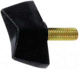 3404.1001, Ручка лепестковая; M5; 15мм; полиамид; H:15мм; черный; W:28мм, Mentor