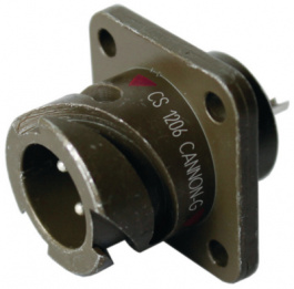 CA3102E16S-1PB, Panel-mount receptacle, male 7P, ITT
