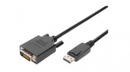 AK-340301-050-S, Video Cable, DisplayPort Plug - DVI-D 24 + 1-Pin Male 5m, DIGITUS