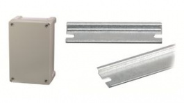 TA 201610 + DH-3, Plastic Enclosure + DIN-35 Rail Bundle 163x201x98mm Grey ABS IP65, Fibox