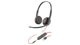 209747-201, Headset, Blackwire 3200, Stereo, On-Ear, 20kHz, USB/Stereo Jack Plug 3.5 mm, Bla, Poly