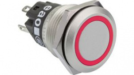 82-5551.1114, Illuminated Pushbutton Red 19mm 24V 3 A 1 Change-Over (CO), EAO