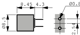 271364605, Radial fuse 0.1 A slow-blow, Schurter