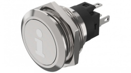 82-6151.1A54.B004, Illuminated Pushbutton, White, 1CO, IP65/IP67, Momentary Function, EAO