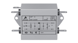 B84112B0000B120, Фильтр: помехоподавляющий; однофазный; 250ВAC; Iраб.макс: 20А, TDK-Epcos