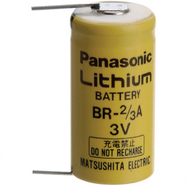 BR 2/3A P2P, Lithium battery 3 V 1.2 Ah, Panasonic