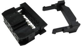 RND 205-00682, IDC Ribbon Cable Socket, 10 P , Ribbon Cable Pitch 1.27 mm, Gold-Plated, Female, RND Connect