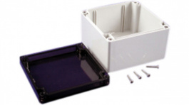 1554P2GYSL, Watertight plastic enclosure 120 x 120 x 80 mm Grey Polycarbonate IP66, Hammond