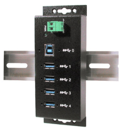 EX-1186HMVS, Industrial Hub USB 3.0 4x Black, Exsys