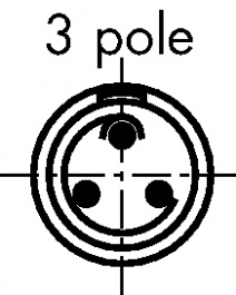 EGG.00.303.CLL, Device socket, B-series 3-pin Poles 3 1 A 315 VAC/VDC, LEMO