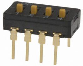 A6D-4103, Переключатель: DIP-SWITCH; Кол-во секций:4; ON-OFF; 0,03A/30ВDC, Omron